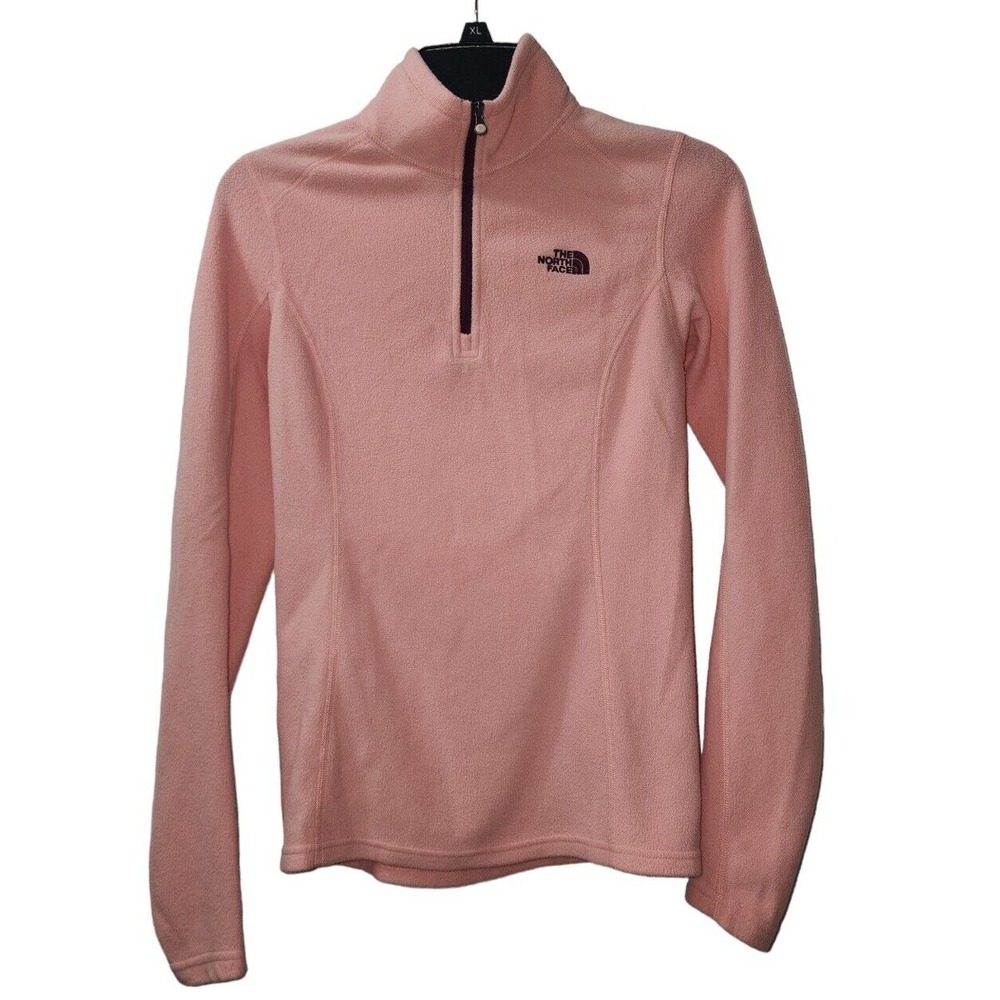 The North Face Fleece Pullover‎ Quarter Zip Activewear Top Pink Womens